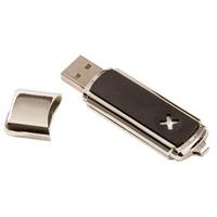 USB-флеш-карта, черная на серебристом, 1 Гб