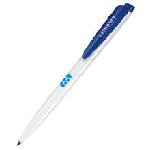 Ручка шариковая Senator Dart Polished, бело-синяя