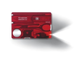 Набор инструментов SwissCard Lite, полупрозрачный красный