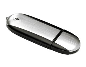 Флешка Ergonomic, черная, 8 Гб